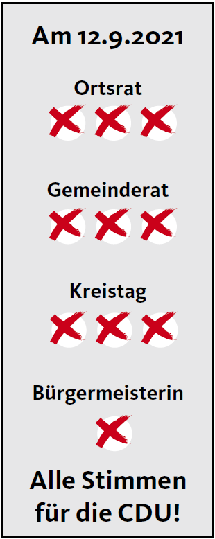 Am 12. September alle Stimmen für die CDU